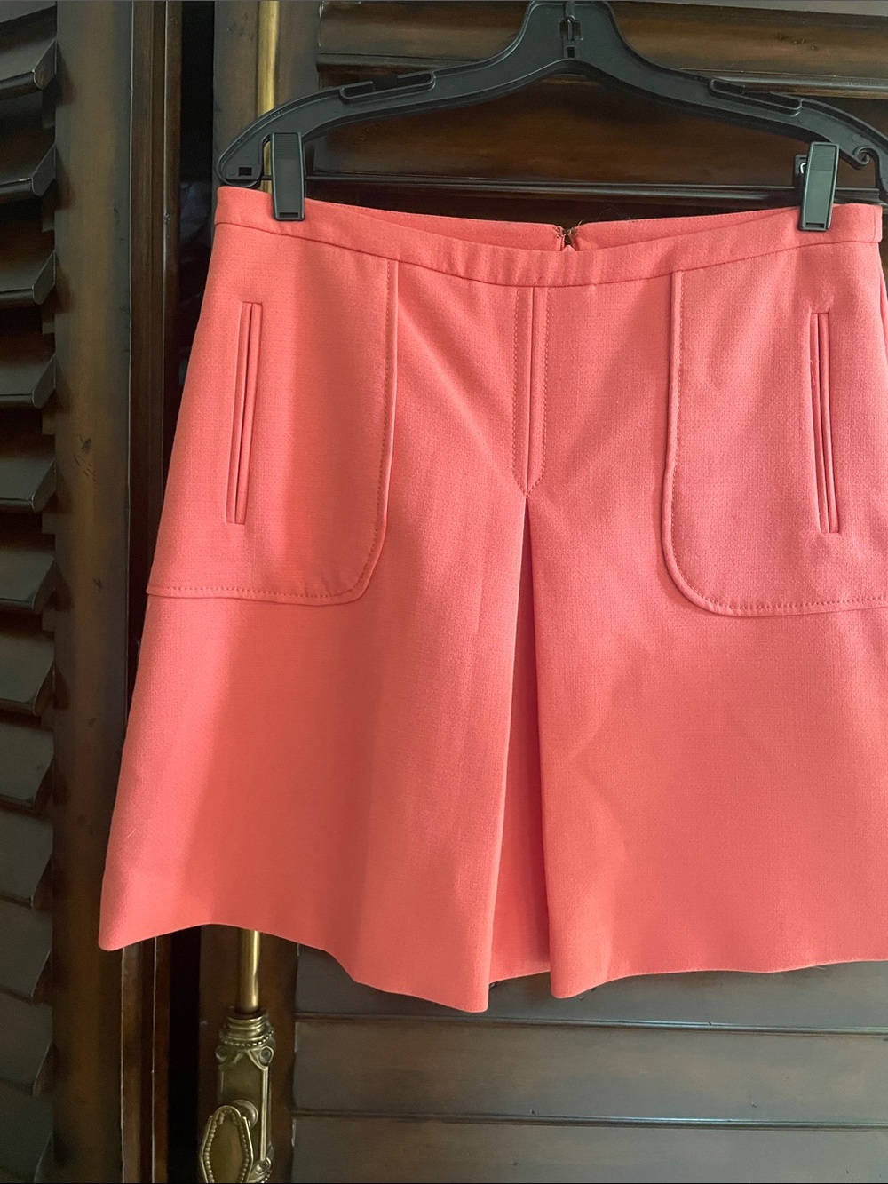 Maeve Anthropologie Coral Cheri Pink Tailored Skirt Lined Size 10 - Picture 4 of 9